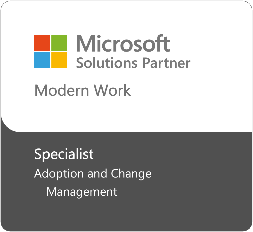 Microsoft Solutions Partner — Modern Work, spécialisation Adoption and Change Management